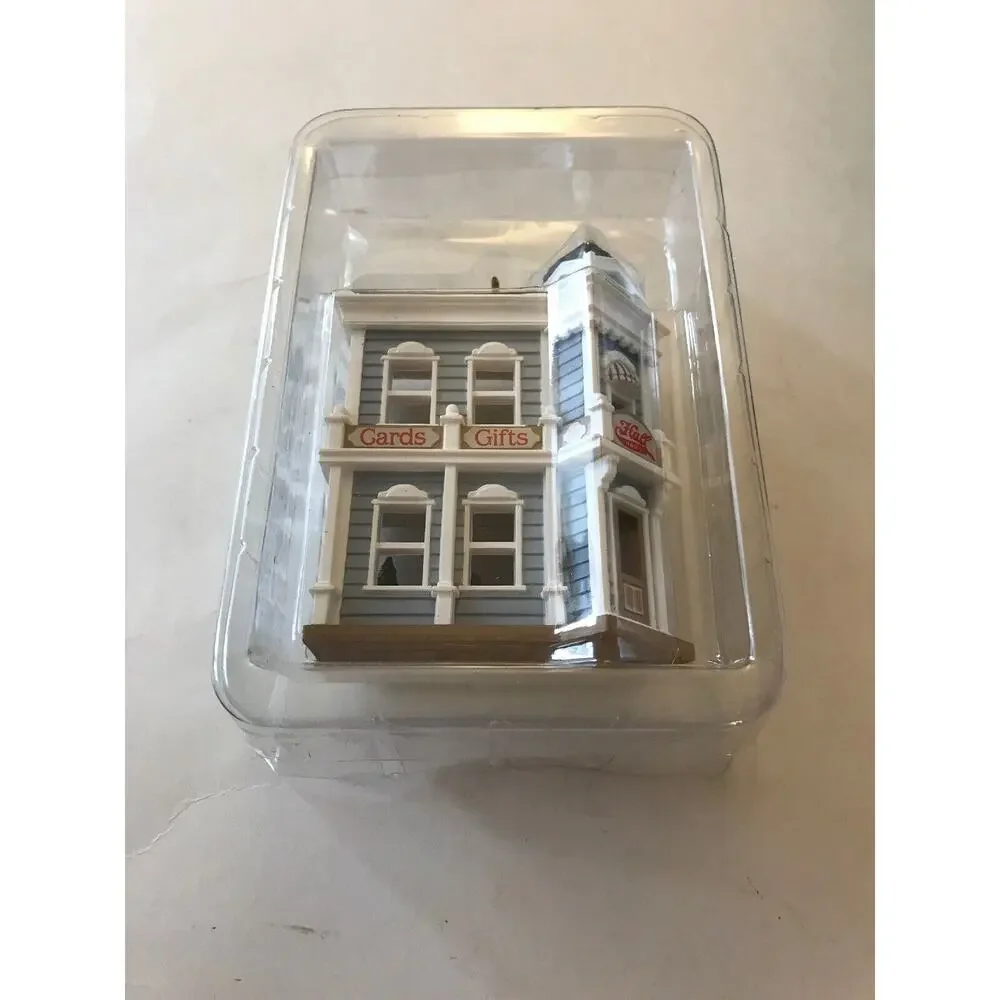 Hallmark Ornament HALL BROS CARD SHOP 5th In Series 1988 Nostalgic Houses Boxed